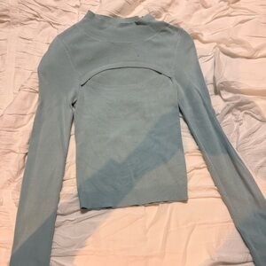 & Other Stories Ribbed Knit Sweater in Light Blue